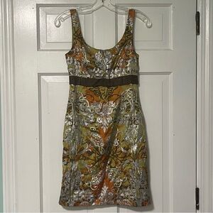 Nicole Miller Collection Stylish metallic brocade Multicolor Sleeveless Dress